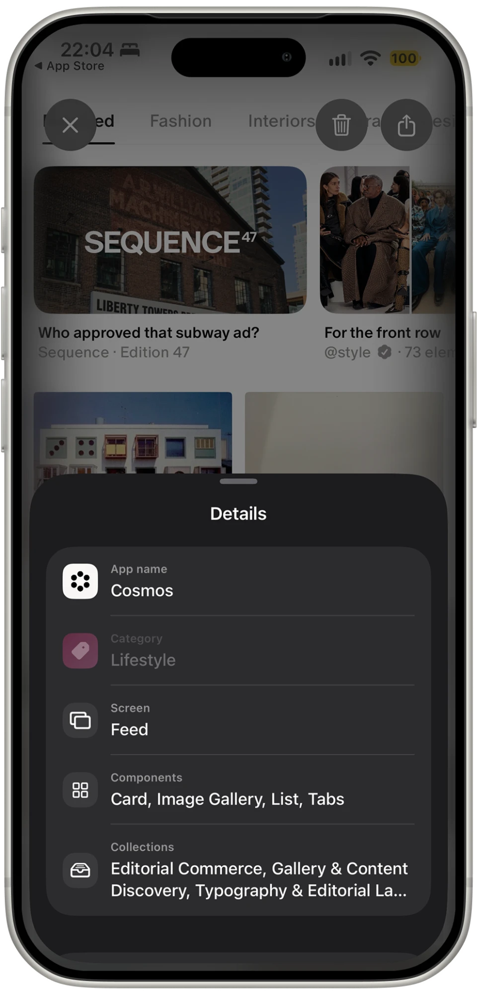 A newly added screenshot in PATAAN, with its screen type and UI components filled in