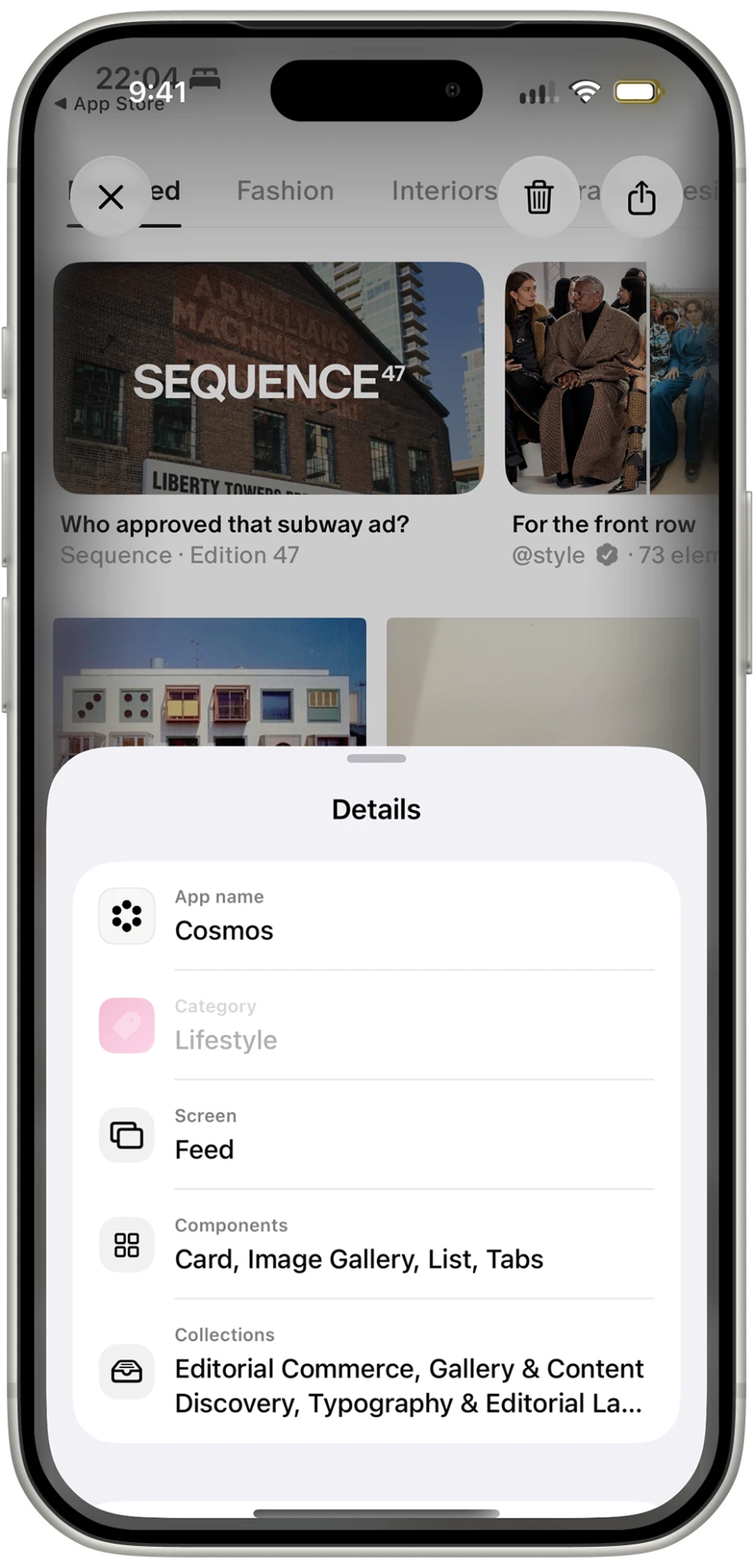 A newly added screenshot in PATAAN, with its screen type and UI components filled in